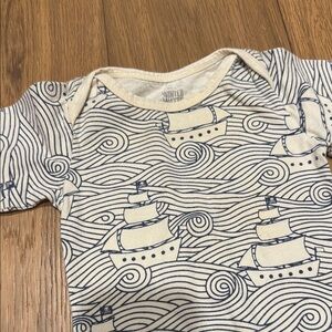 Nautical Print Baby Onesie